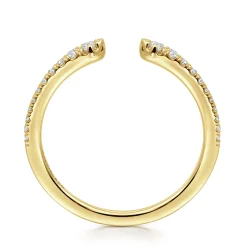 Best Gabriel & Co. Stackable Open Ring 14K Yellow Gold Diamond 0.16ct