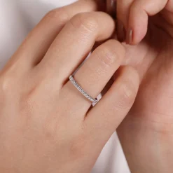 Online Gabriel & Co. Stackable Ring 14K White Gold Diamond 0.4ct