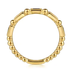Outlet Gabriel & Co. Stackable Ring 14K Yellow Gold Blue Sapphire
