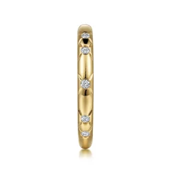 Online Gabriel & Co. Stackable Ring 14K Yellow Gold Blue Diamond 0.15ct Bujukan