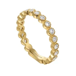 Sale Gabriel & Co. Stackable Ring 14K Yellow Gold Diamond 0.55ct