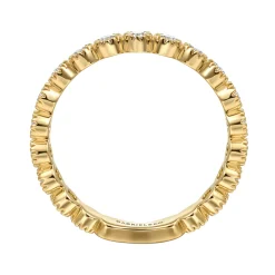 Sale Gabriel & Co. Stackable Ring 14K Yellow Gold Diamond 0.55ct