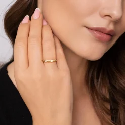 Best Gabriel & Co. Stackable Ring 14K Yellow Gold Diamond 0.04ct