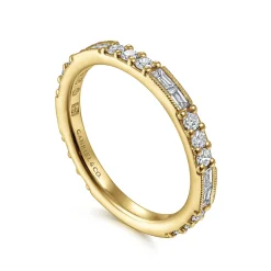 Gabriel & Co. Stackable Ring 14K Yellow Gold Diamond 0.55ct
