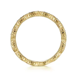 Discount Gabriel & Co. Stackable Ring 14K Yellow Gold Diamond 0.11ct Bujukan