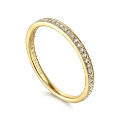 Best Gabriel & Co. Stackable Ring 14K Yellow Gold Diamond 0.12ct