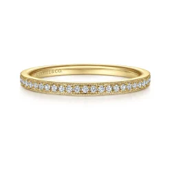 Best Gabriel & Co. Stackable Ring 14K Yellow Gold Diamond 0.12ct