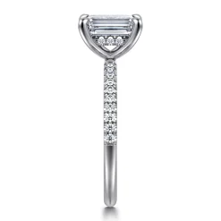 Outlet Gabriel & Co. Stasia - 14K White Gold Emerald Cut Diamond Engagement Ring