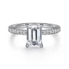 Outlet Gabriel & Co. Stasia - 14K White Gold Emerald Cut Diamond Engagement Ring