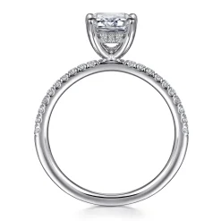 Outlet Gabriel & Co. Stasia - 14K White Gold Emerald Cut Diamond Engagement Ring