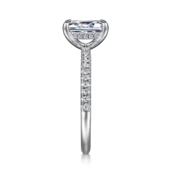 Outlet Gabriel & Co. Stasia - 14K White Gold Emerald Cut Diamond Engagement Ring