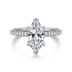 Best Gabriel & Co. Stasia - 14K White Gold Marquise Shape Diamond Engagement Ring