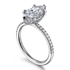 Best Gabriel & Co. Stasia - 14K White Gold Marquise Shape Diamond Engagement Ring