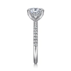 Hot Gabriel & Co. Stasia - 14K White Gold Oval Cut Diamond Engagement Ring