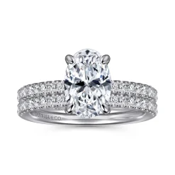 Online Gabriel & Co. Stasia - 14K White Gold Oval Cut Diamond Engagement Ring