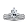 New Gabriel & Co. Stasia - 14K White Gold Pear Shape Diamond Engagement Ring