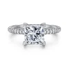 Clearance Gabriel & Co. Stasia - 14K White Gold Princess Cut Diamond Engagement Ring