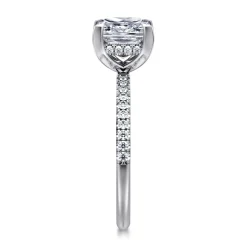 Clearance Gabriel & Co. Stasia - 14K White Gold Princess Cut Diamond Engagement Ring