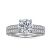 Best Gabriel & Co. Stasia - 14K White Gold Round Cut Diamond Engagement Ring