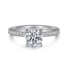 Outlet Gabriel & Co. Stasia - 14K White Gold Round Cut Diamond Engagement Ring