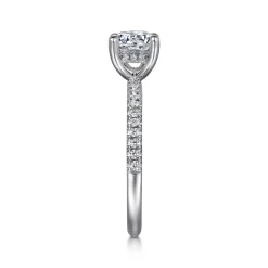 Outlet Gabriel & Co. Stasia - 14K White Gold Round Cut Diamond Engagement Ring