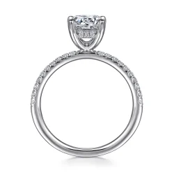 Outlet Gabriel & Co. Stasia - 14K White Gold Round Cut Diamond Engagement Ring
