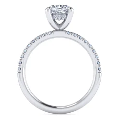 Hot Gabriel & Co. Stasia - 14K White Gold Round Cut Diamond Engagement Ring