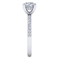 Hot Gabriel & Co. Stasia - 14K White Gold Round Cut Diamond Engagement Ring