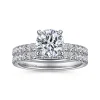 Hot Gabriel & Co. Stasia - 14K White Gold Round Cut Diamond Engagement Ring