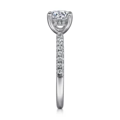 Hot Gabriel & Co. Stasia - 14K White Gold Round Cut Diamond Engagement Ring