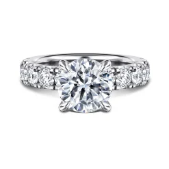 Discount Gabriel & Co. Stasia - 14K White Gold Round Diamond Engagement Ring
