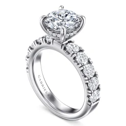 Discount Gabriel & Co. Stasia - 14K White Gold Round Diamond Engagement Ring