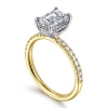 Outlet Gabriel & Co. Stasia - 14K White-Yellow Gold Emerald Cut Diamond Engagement Ring