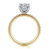 Outlet Gabriel & Co. Stasia - 14K White-Yellow Gold Oval Cut Diamond Engagement Ring