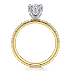 Gabriel & Co. Stasia - 14K White-Yellow Gold Oval Cut Diamond Engagement Ring