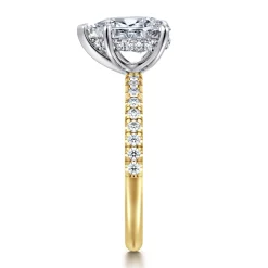 Best Gabriel & Co. Stasia - 14K White-Yellow Gold Pear Shape Diamond Engagement Ring
