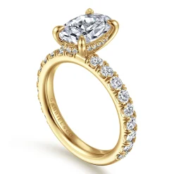 Discount Gabriel & Co. Stasia - 14K Yellow Gold Oval Diamond Engagement Ring
