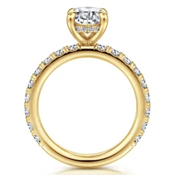 Discount Gabriel & Co. Stasia - 14K Yellow Gold Oval Diamond Engagement Ring