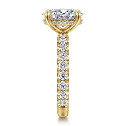 Discount Gabriel & Co. Stasia - 14K Yellow Gold Oval Diamond Engagement Ring