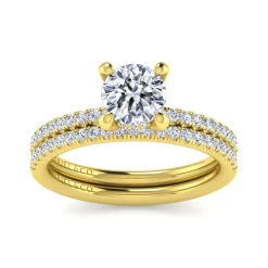 Online Gabriel & Co. Stasia - 14K Yellow Gold Round Cut Diamond Engagement Ring