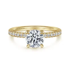Online Gabriel & Co. Stasia - 14K Yellow Gold Round Cut Diamond Engagement Ring