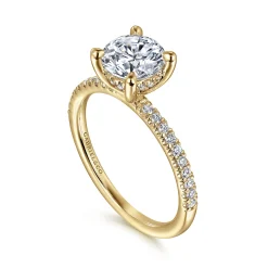 Online Gabriel & Co. Stasia - 14K Yellow Gold Round Cut Diamond Engagement Ring