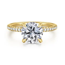 Gabriel & Co. Stasia - 14K Yellow Gold Round Diamond Engagement Ring