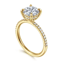 Gabriel & Co. Stasia - 14K Yellow Gold Round Diamond Engagement Ring