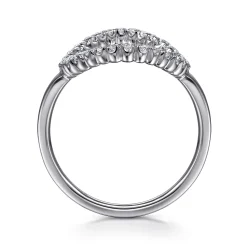 Best Gabriel & Co. Statement Fashion Ring 14K White Gold Diamond 0.5ct