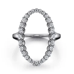 Best Gabriel & Co. Statement Fashion Ring 14K White Gold Diamond 0.5ct