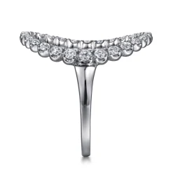 Best Gabriel & Co. Statement Fashion Ring 14K White Gold Diamond 0.5ct