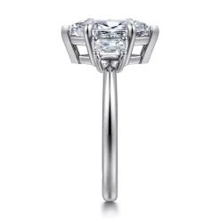 Clearance Gabriel & Co. Stephi - 14K White Gold Marquise Shape Three Stone Diamond Engagement Ring