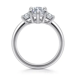Clearance Gabriel & Co. Stephi - 14K White Gold Marquise Shape Three Stone Diamond Engagement Ring