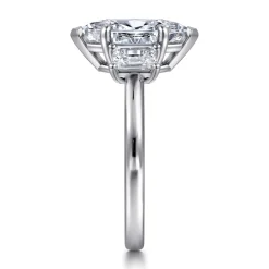 Sale Gabriel & Co. Stephi - 14K White Gold Marquise Shape Three Stone Diamond Engagement Ring